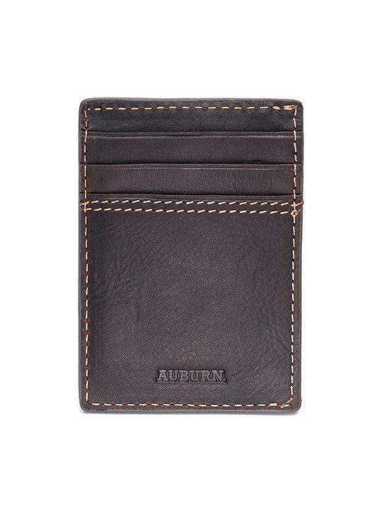 Auburn Tigers Gridiron Mulitcard Front Pocket Wallet by Jack Mason - Country Club Prep