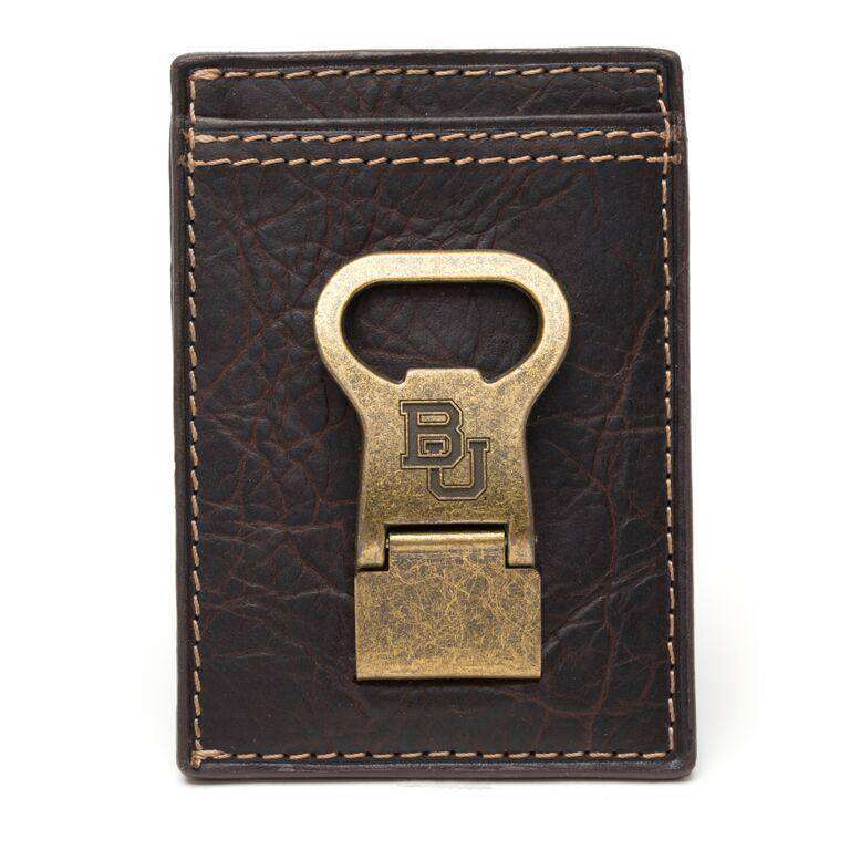 Baylor Bears Gridiron Mulitcard Front Pocket Wallet by Jack Mason - Country Club Prep