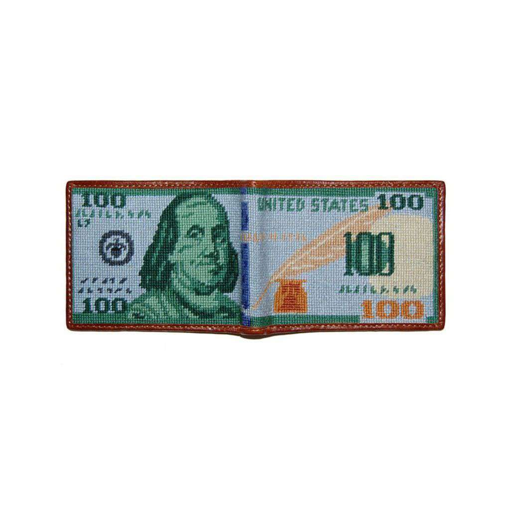 Benjamin Needlepoint Bi-Fold Wallet by Smathers & Branson - Country Club Prep