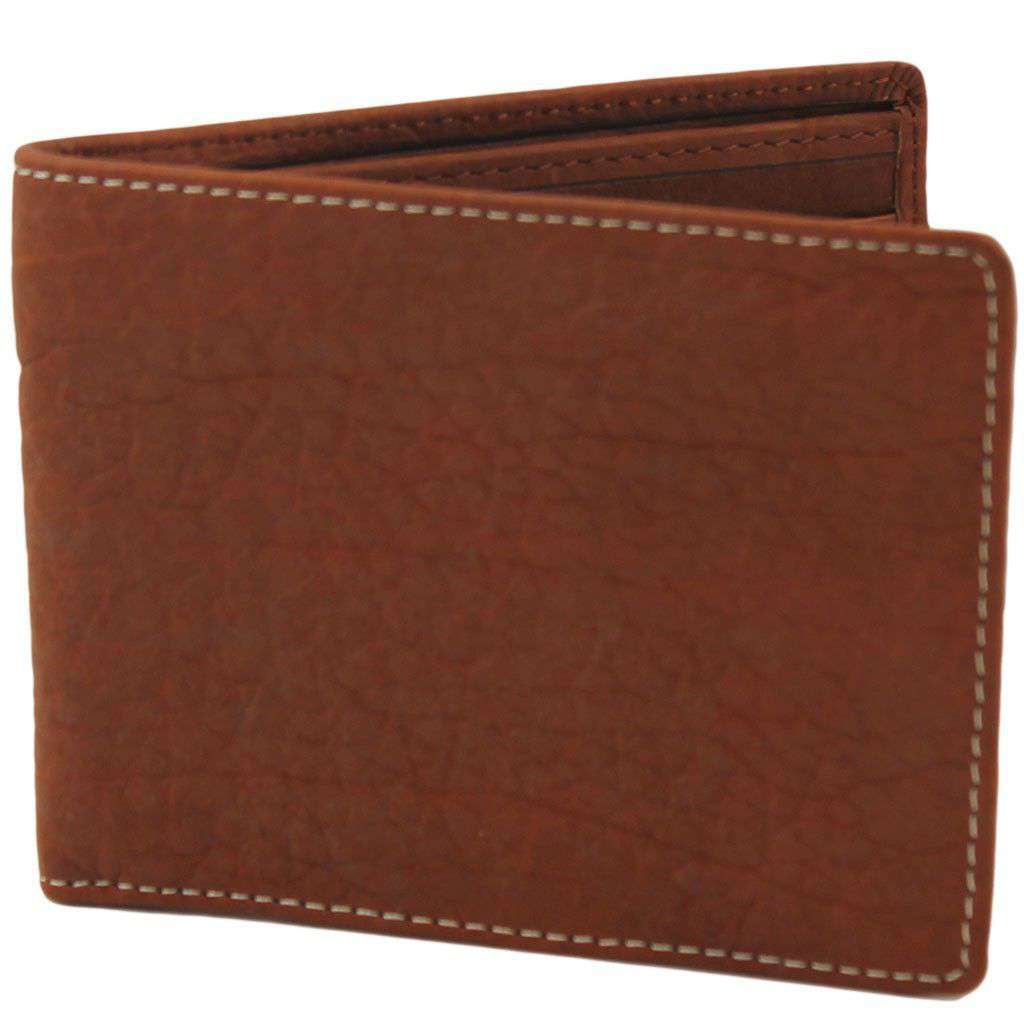 Bozeman Bi-Fold Bison Wallet in Walnut by Buffalo Jackson - Country Club Prep