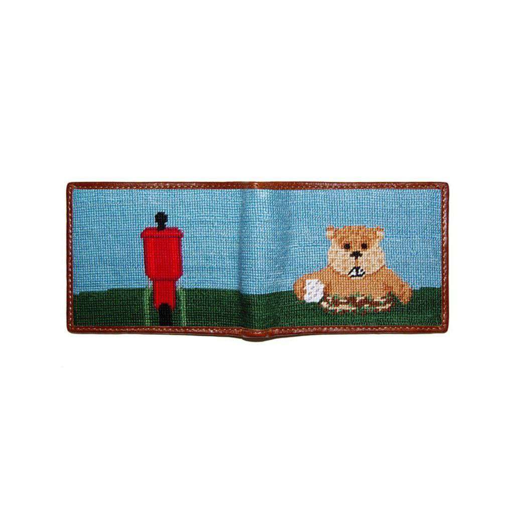 Caddyshack Needlepoint Wallet in Blue by Smathers & Branson - Country Club Prep