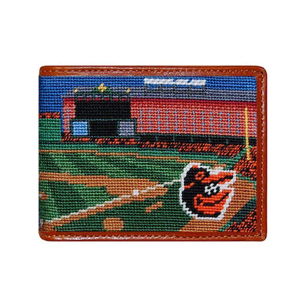 Camden Yards Scene Needlepoint Wallet by Smathers & Branson - Country Club Prep