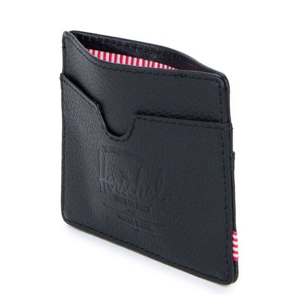 Charlie Leather Wallet in Black by Herschel Supply Co. - Country Club Prep