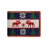Christmas Sweater Needlepoint Wallet in Navy by Smathers & Branson - Country Club Prep