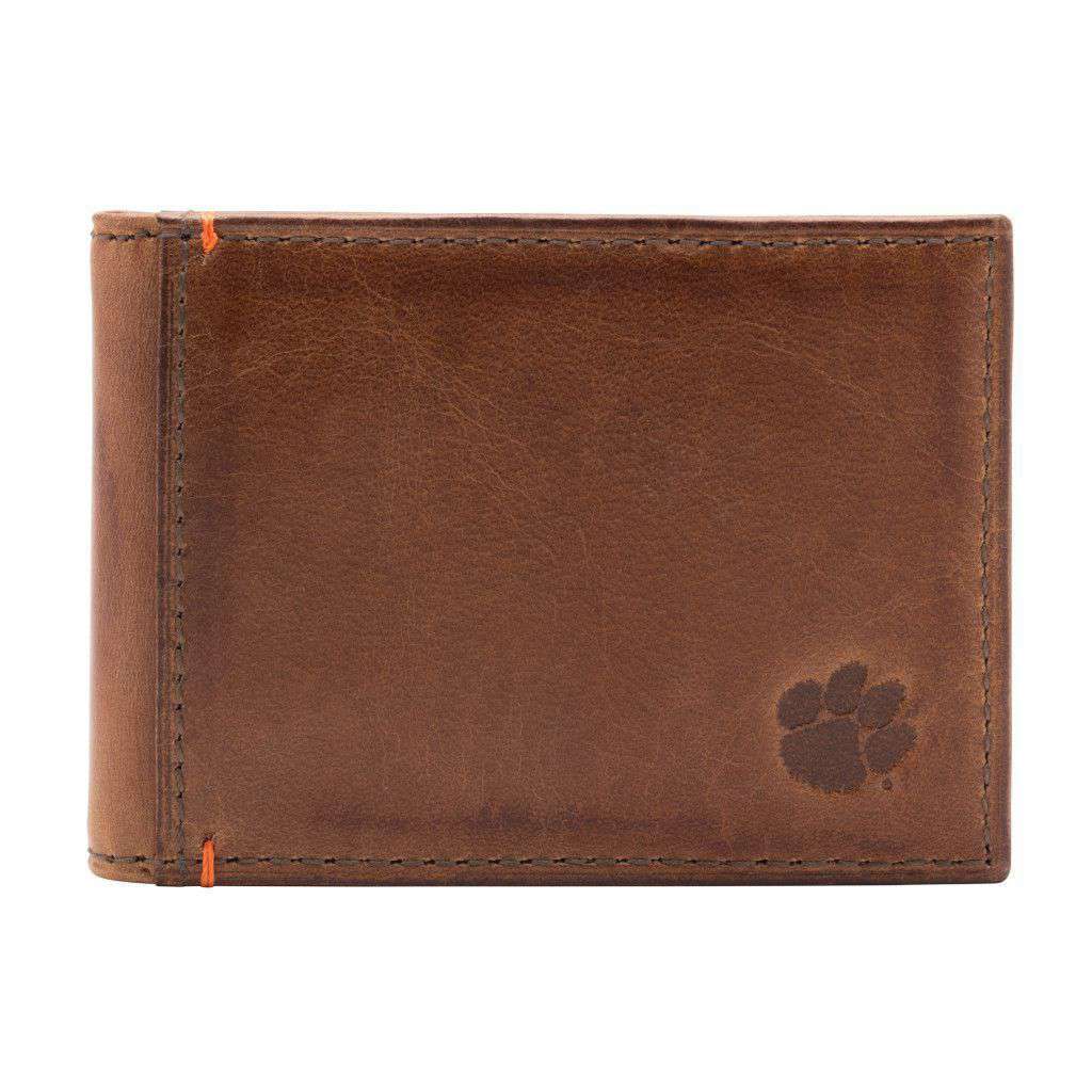 Clemson Tigers Campus Flip Bifold Front Pocket Wallet by Jack Mason - Country Club Prep