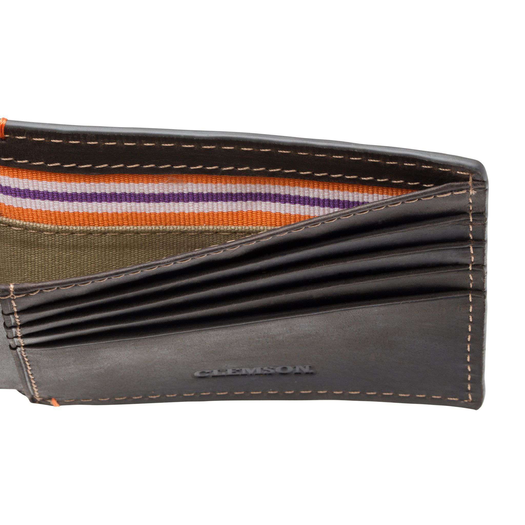 Clemson Tigers Hangtime Slim Bifold Wallet by Jack Mason - Country Club Prep
