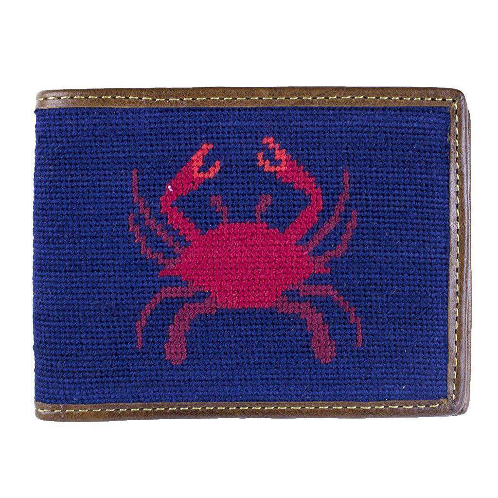 Crab Needlepoint Wallet by Smathers & Branson - Country Club Prep