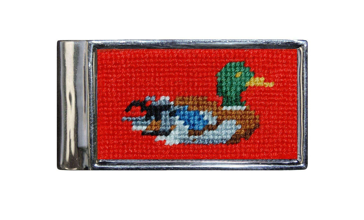 Duck Needlepoint Money Clip by Smathers & Branson - Country Club Prep