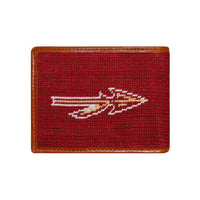 Florida State University Needlepoint Bi-Fold Wallet by Smathers & Branson - Country Club Prep