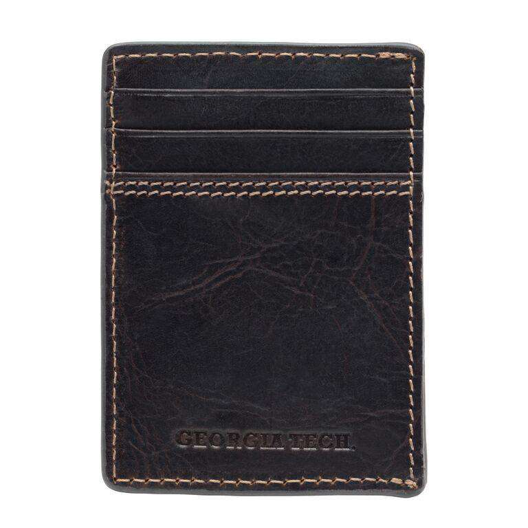 Georgia Tech Yellow Jackets Gridiron Mulitcard Front Pocket Wallet by Jack Mason - Country Club Prep