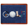 GOLF Needlepoint Wallet in Navy by Smathers & Branson - Country Club Prep