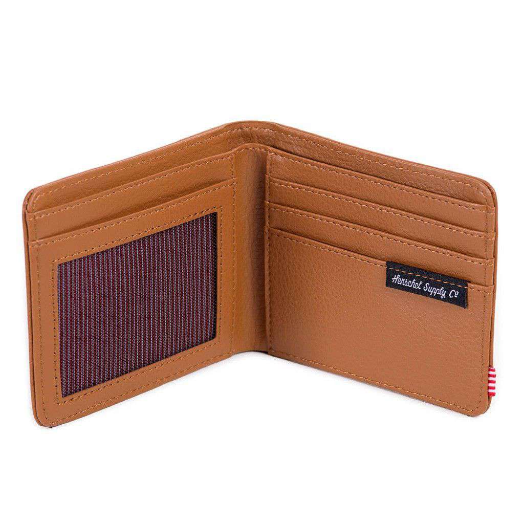 Hank Wallet in Tan Pebbled Leather by Herschel Supply Co. - Country Club Prep