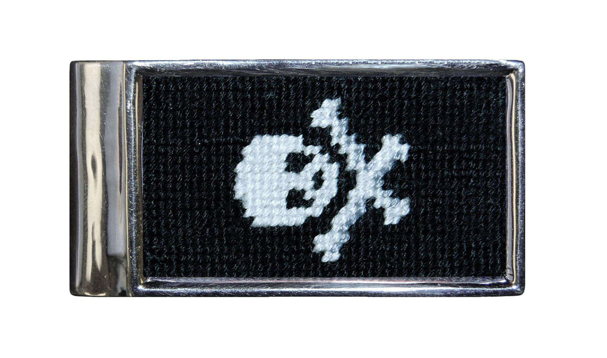 Jolly Roger Needlepoint Money Clip by Smathers & Branson - Country Club Prep