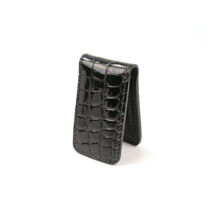 Joseph Alligator Magnetic Money Clip in Black by Martin Dingman - Country Club Prep