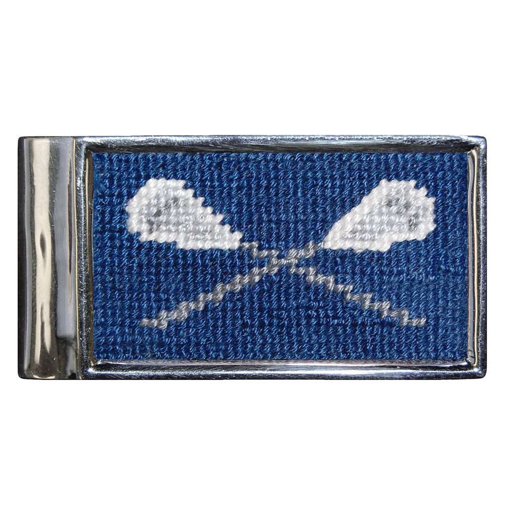 Lacrosse Needlepoint Money Clip by Smathers & Branson - Country Club Prep