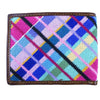 Limited Edition Longshanks Madras Needlepoint Wallet by Smathers & Branson - Country Club Prep