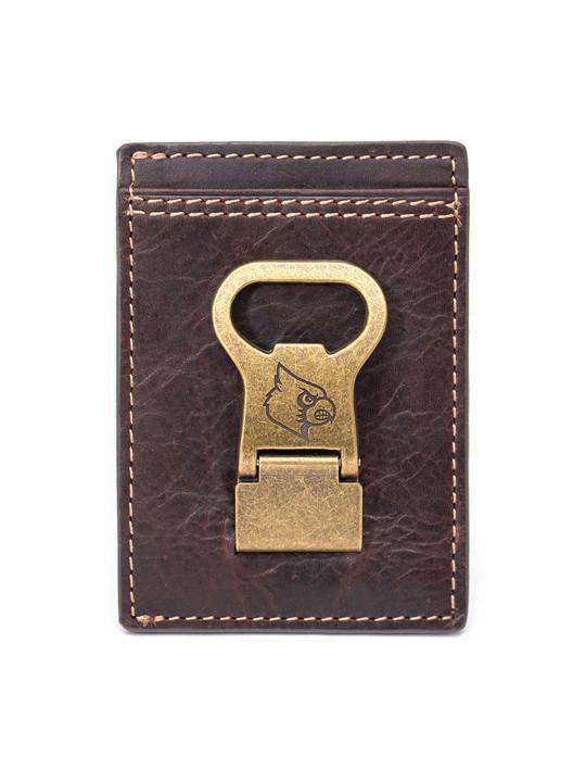 Louisville Cardinals Gridiron Mulitcard Front Pocket Wallet by Jack Mason - Country Club Prep