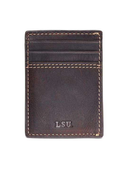 LSU Tigers Gridiron Mulitcard Front Pocket Wallet by Jack Mason - Country Club Prep