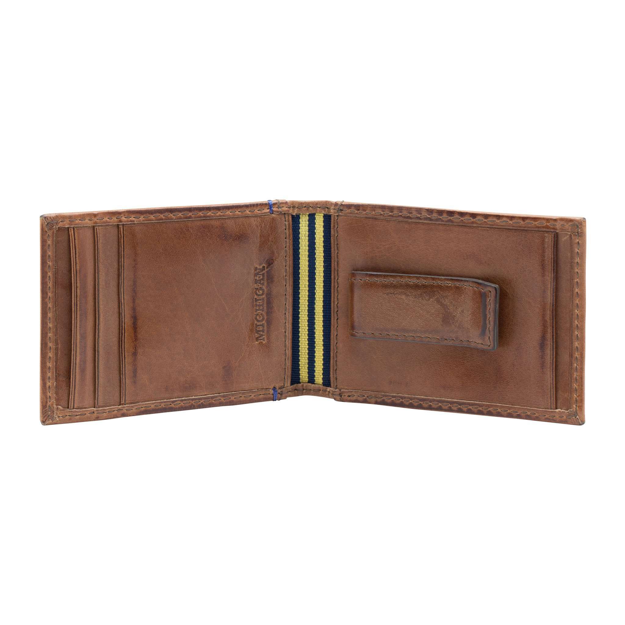 Michigan Wolverines Campus Flip Bifold Front Pocket Wallet by Jack Mason - Country Club Prep