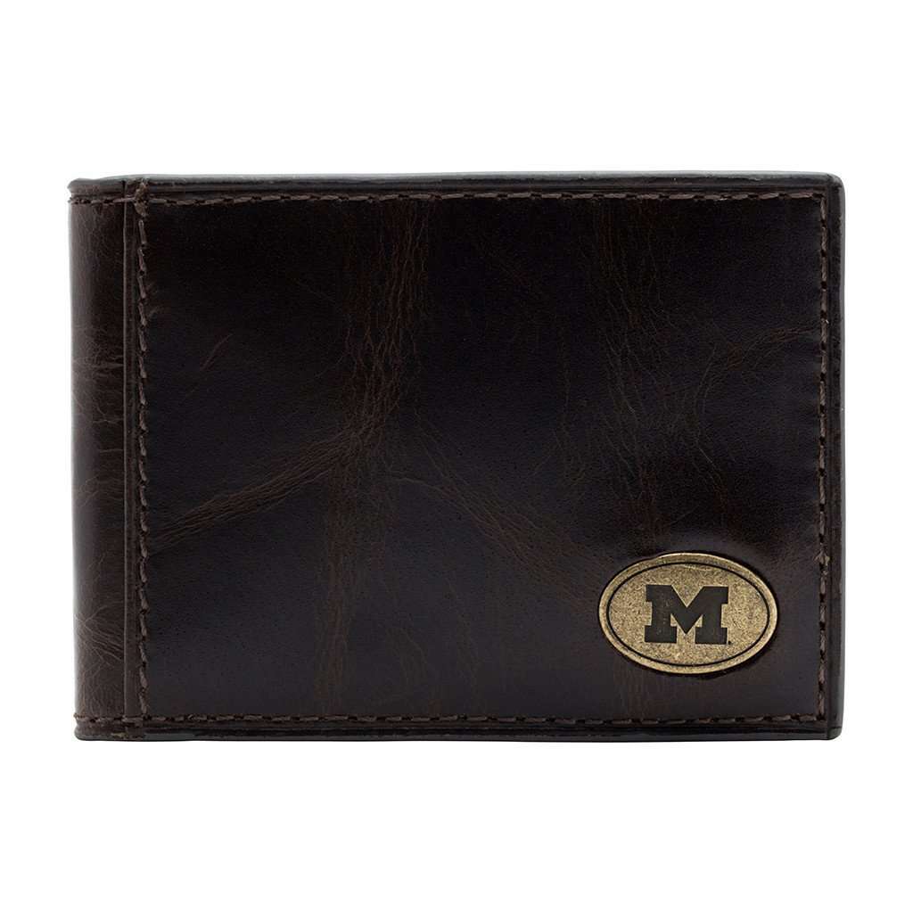Michigan Wolverines Legacy Flip Bifold Front Pocket Wallet by Jack Mason - Country Club Prep