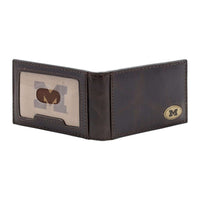 Michigan Wolverines Legacy Flip Bifold Front Pocket Wallet by Jack Mason - Country Club Prep