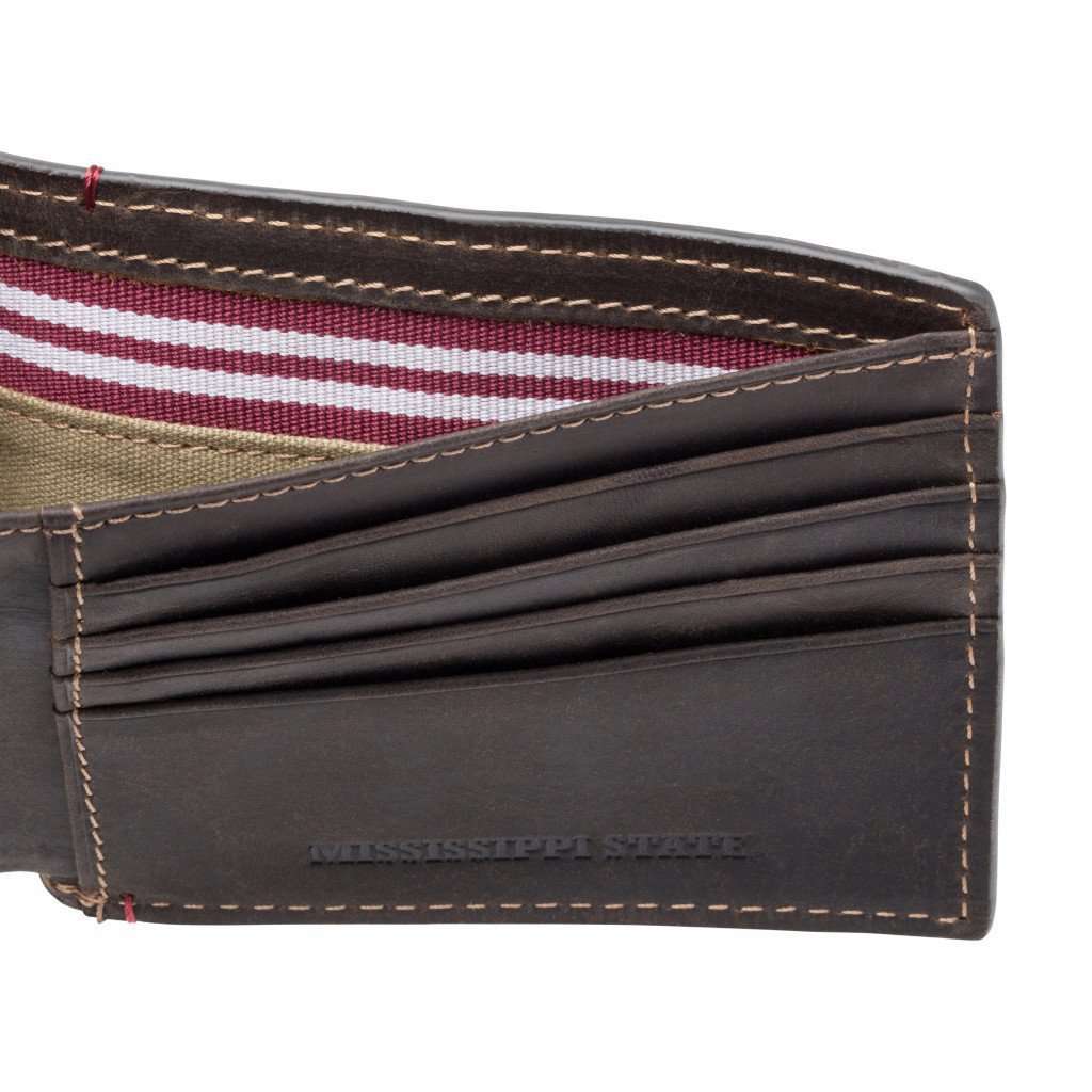 Mississippi State Bulldogs Hangtime Slim Bifold Wallet by Jack Mason - Country Club Prep