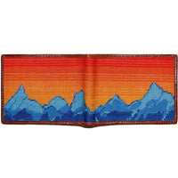 Mountain Sunset Needlepoint Bi-Fold Wallet by Smathers & Branson - Country Club Prep