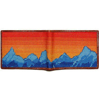 Mountain Sunset Needlepoint Bi-Fold Wallet by Smathers & Branson - Country Club Prep