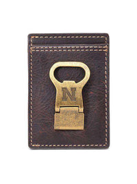 Nebraska Cornhuskers Gridiron Mulitcard Front Pocket Wallet by Jack Mason - Country Club Prep