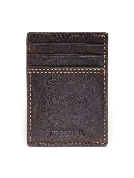 Nebraska Cornhuskers Gridiron Mulitcard Front Pocket Wallet by Jack Mason - Country Club Prep