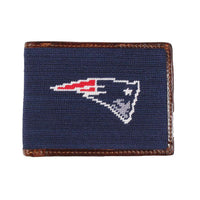 New England Patriots Needlepoint Wallet by Smathers & Branson - Country Club Prep