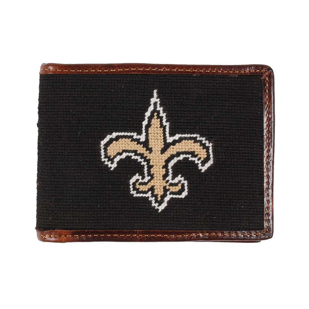 New Orleans Saints Needlepoint Wallet by Smathers & Branson - Country Club Prep