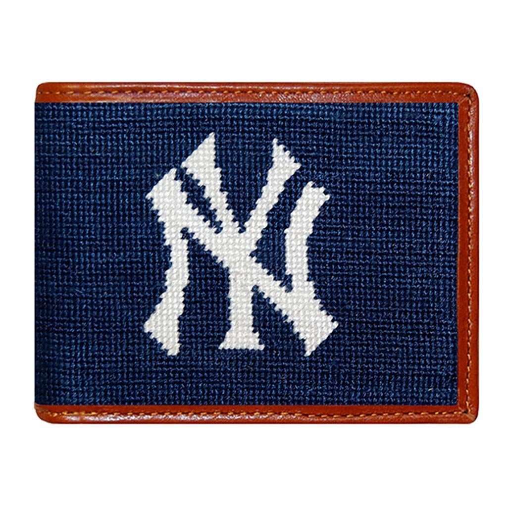 New York Yankees Needlepoint Wallet by Smathers & Branson - Country Club Prep