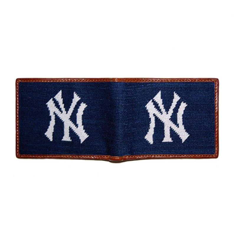 New York Yankees Needlepoint Wallet by Smathers & Branson - Country Club Prep