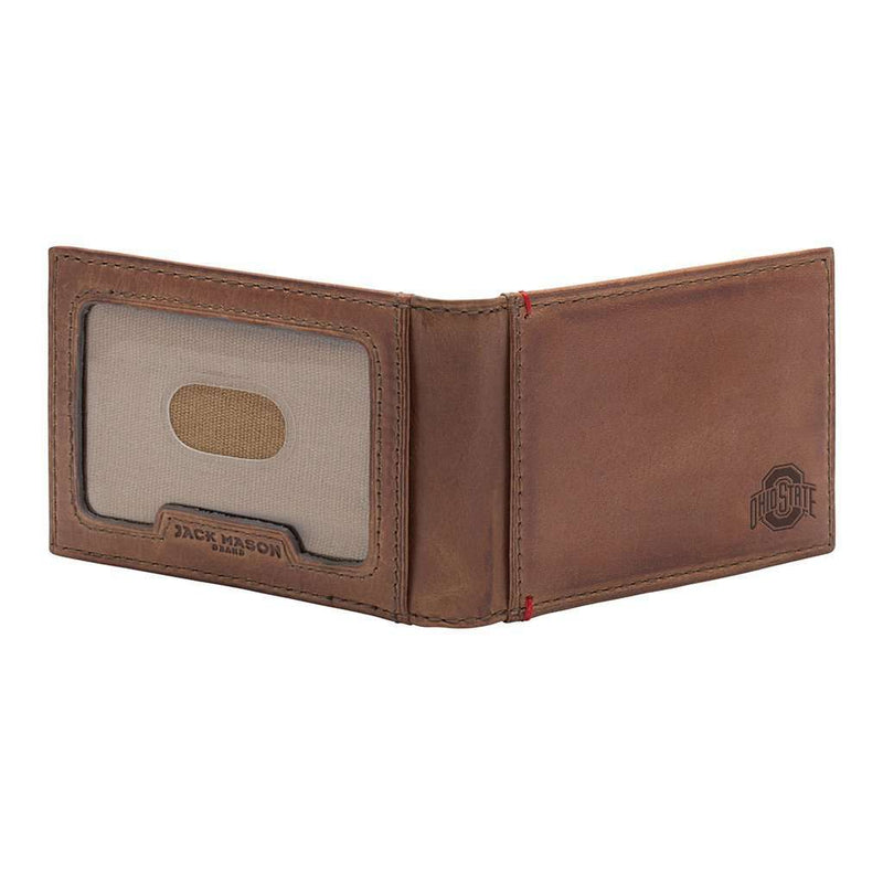 Ohio State Buckeyes Campus Flip Bifold Front Pocket Wallet by Jack Mason - Country Club Prep