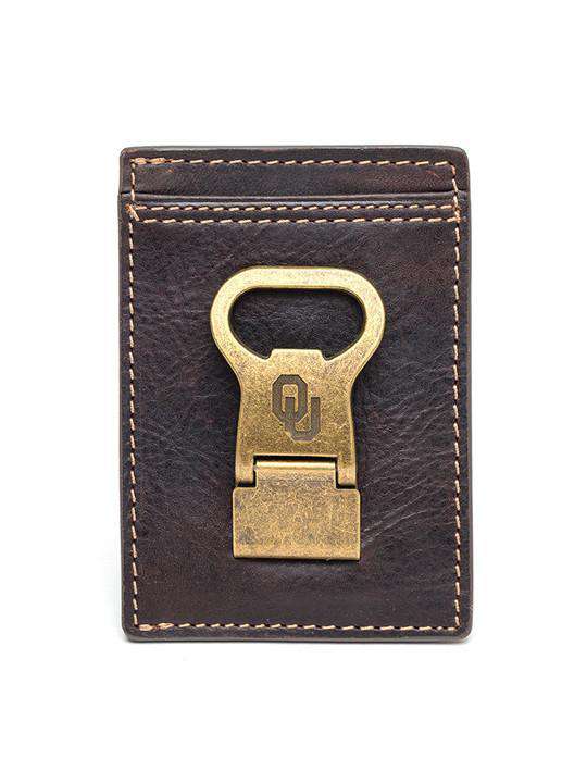 Oklahoma Sooners Gridiron Mulitcard Front Pocket Wallet by Jack Mason - Country Club Prep