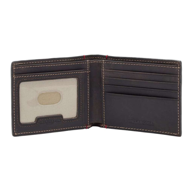 Oklahoma Sooners Hangtime Slim Bifold Wallet by Jack Mason - Country Club Prep