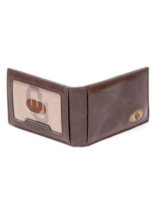 Oklahoma Sooners Legacy Flip Bifold Front Pocket Wallet by Jack Mason - Country Club Prep