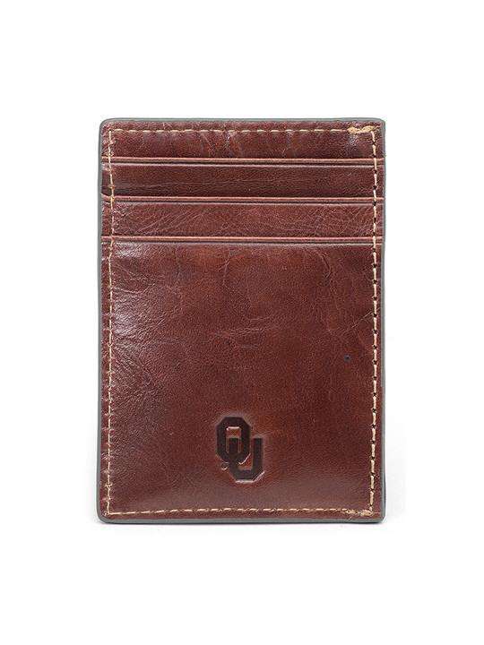 Oklahoma Sooners Tailgate Multicard Front Pocket Wallet by Jack Mason - Country Club Prep