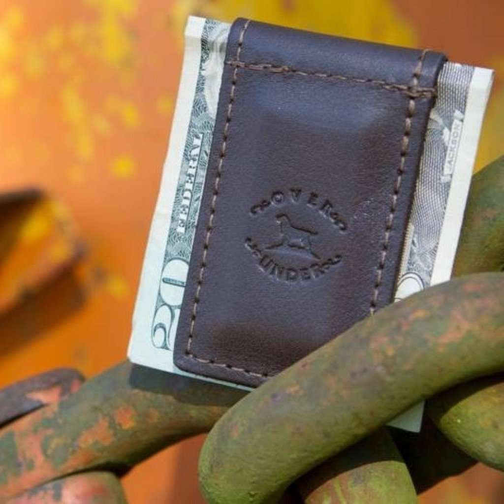 Original Logo Money Clip in Leather by Over Under Clothing - Country Club Prep