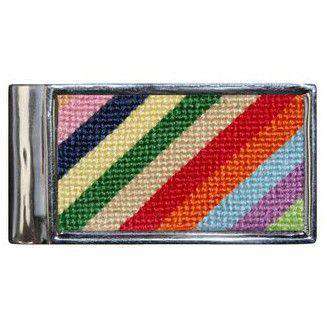 Parsons Stripe Needlepoint Money Clip by Smathers & Branson - Country Club Prep