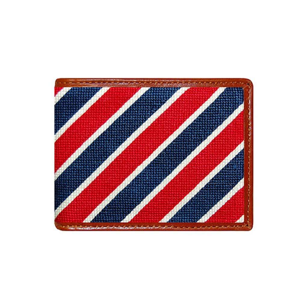 Patriotic Stripe Needlepoint Wallet by Smathers & Branson - Country Club Prep