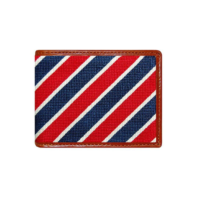 Patriotic Stripe Needlepoint Wallet by Smathers & Branson - Country Club Prep