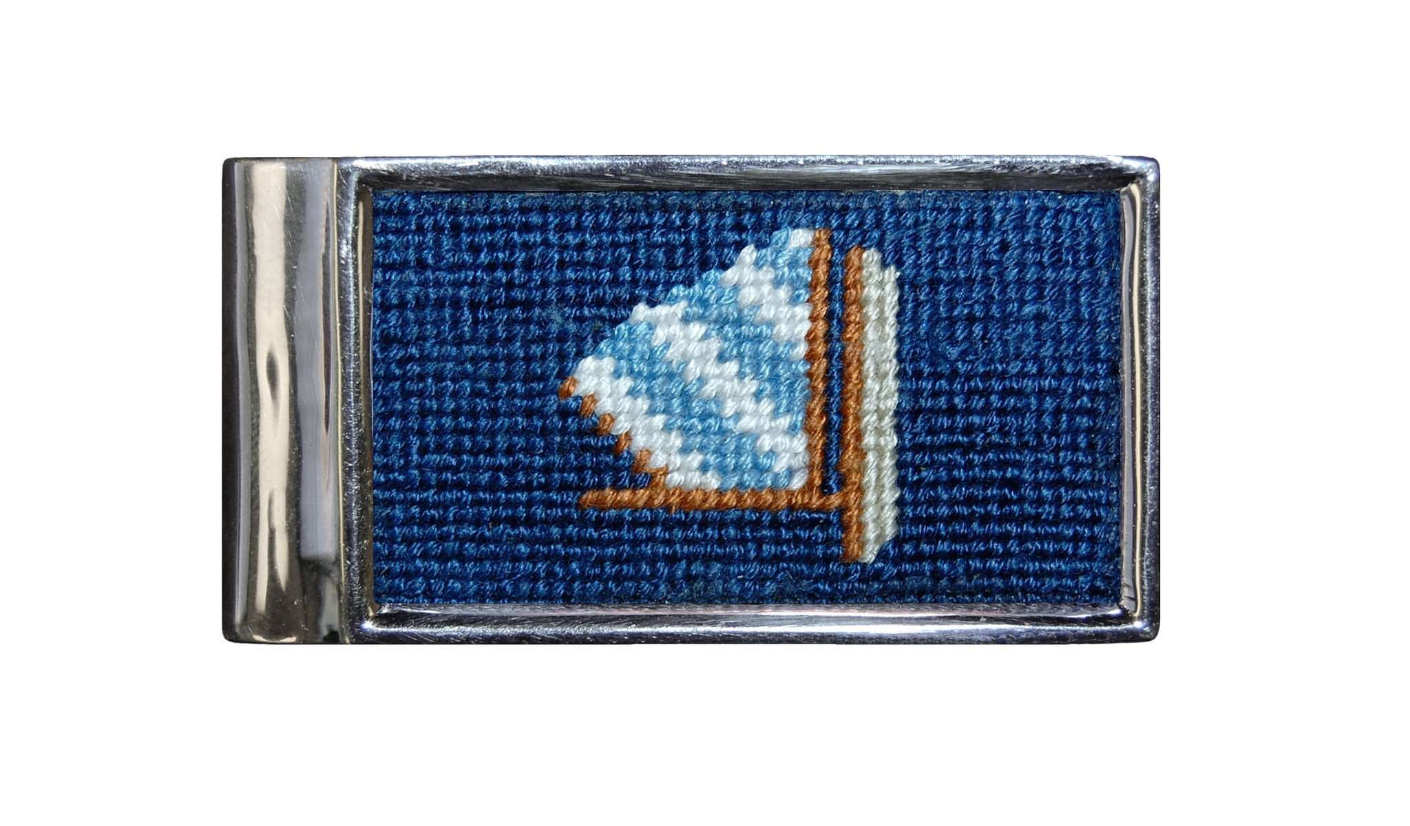 Rainbow Fleet Needlepoint Money Clip by Smathers & Branson - Country Club Prep