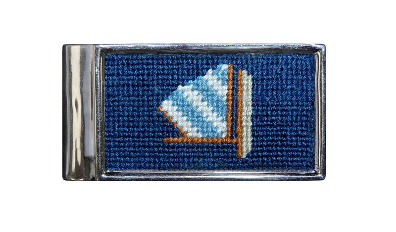 Rainbow Fleet Needlepoint Money Clip by Smathers & Branson - Country Club Prep