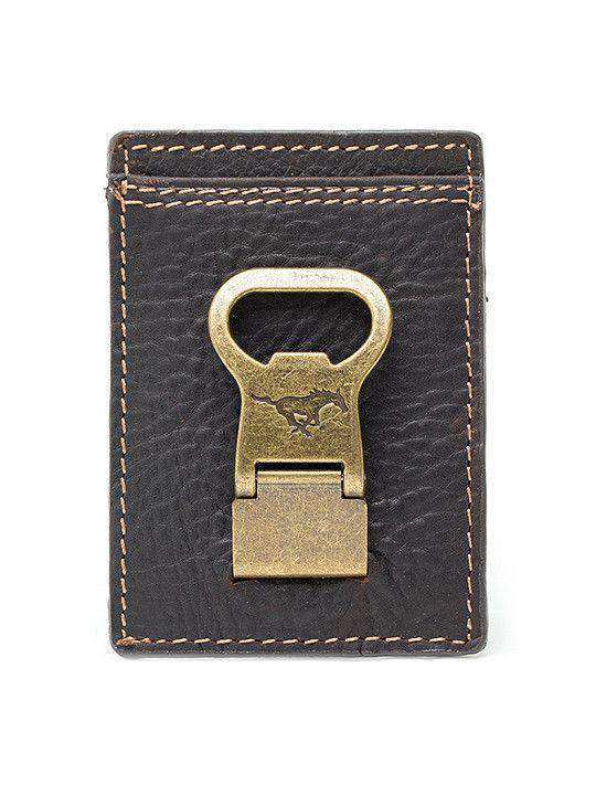 SMU Mustangs Gridiron Mulitcard Front Pocket Wallet by Jack Mason - Country Club Prep