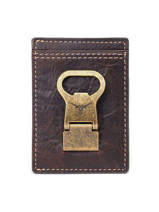 Texas Longhorns Gridiron Mulitcard Front Pocket Wallet by Jack Mason - Country Club Prep