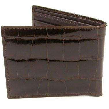 The Jameson Matte Alligator Billfold in Walnut by Martin Dingman - Country Club Prep