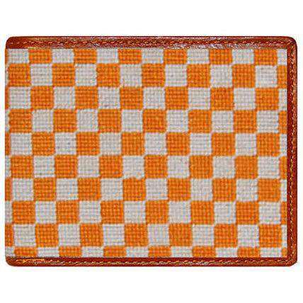 University of Tennessee Needlepoint Wallet in Orange and White by Smathers & Branson - Country Club Prep
