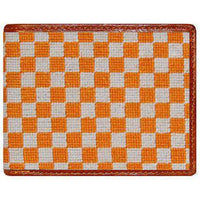 University of Tennessee Needlepoint Wallet in Orange and White by Smathers & Branson - Country Club Prep